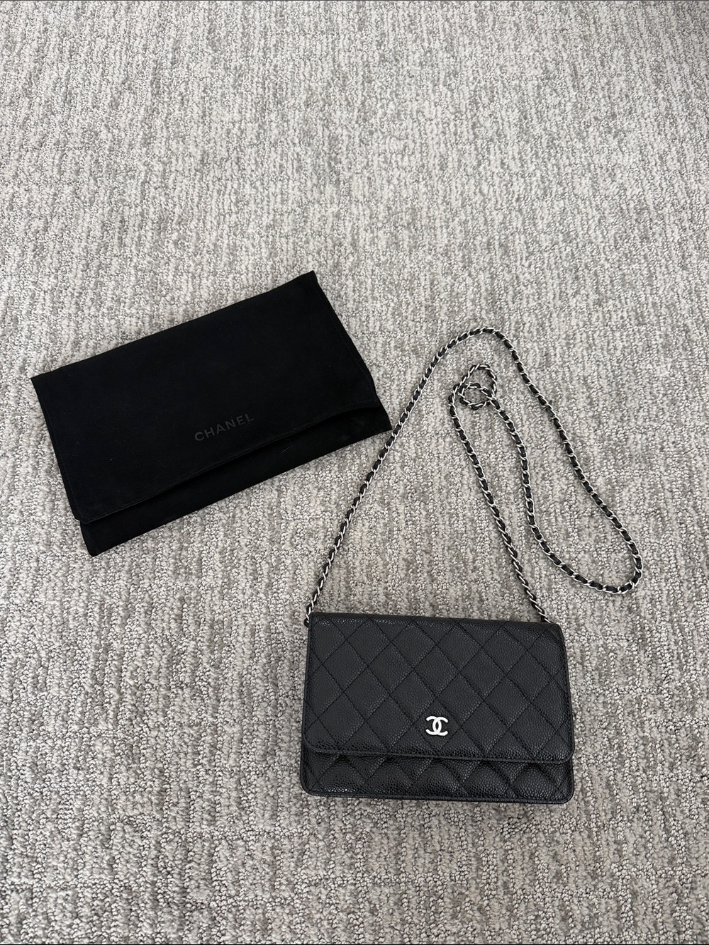Black Quilted Crossbody Bag